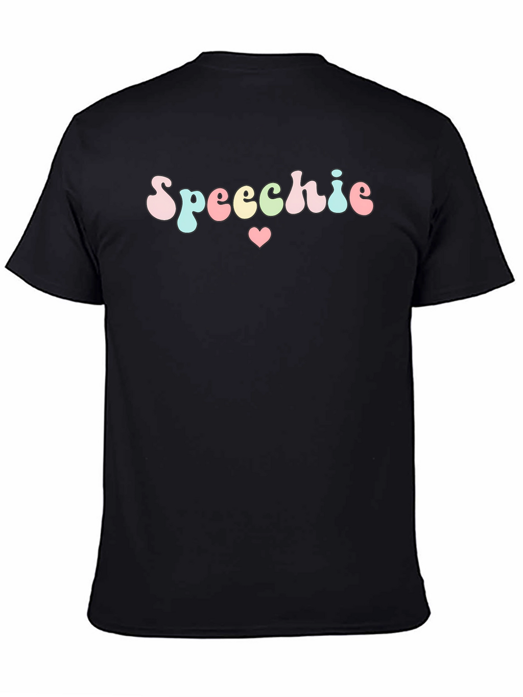 Speechie Heart Graphic Black T-Shirt