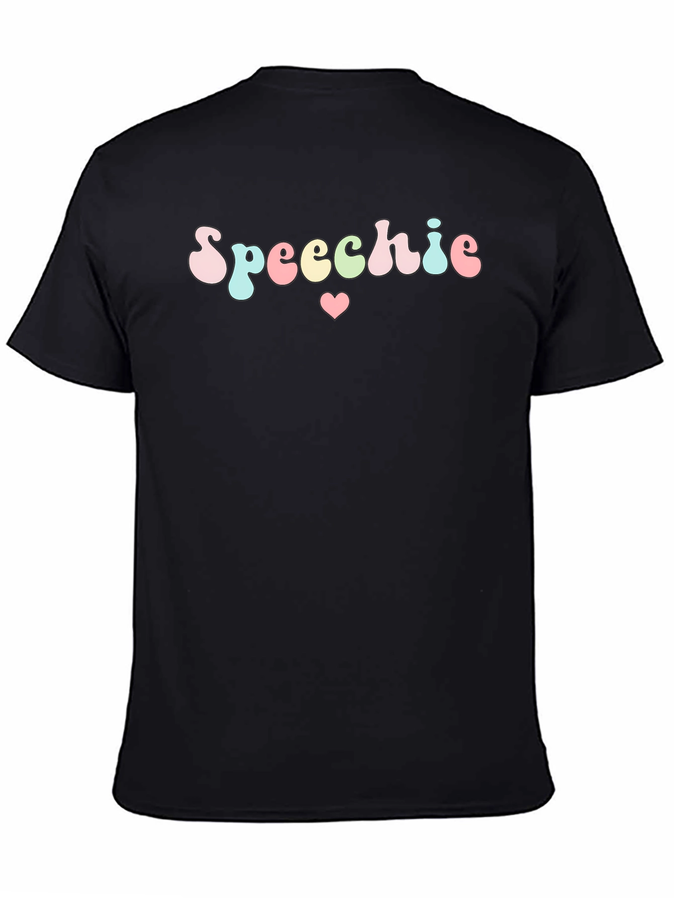 Speechie Heart Graphic Black T-Shirt
