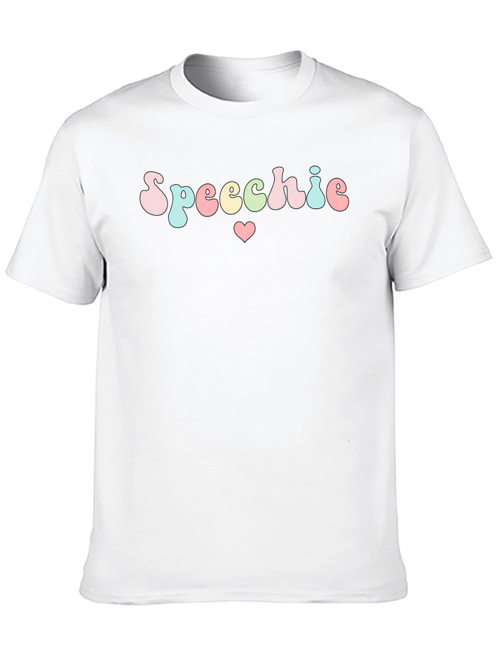 Speechie Heart Graphic Black T-Shirt
