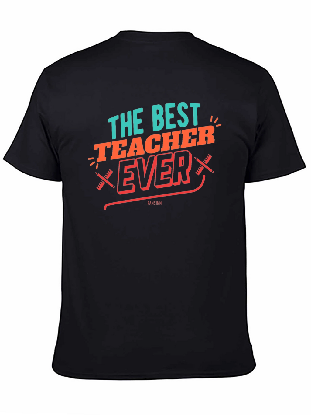 Best Teacher Ever Graphic Tee - Black