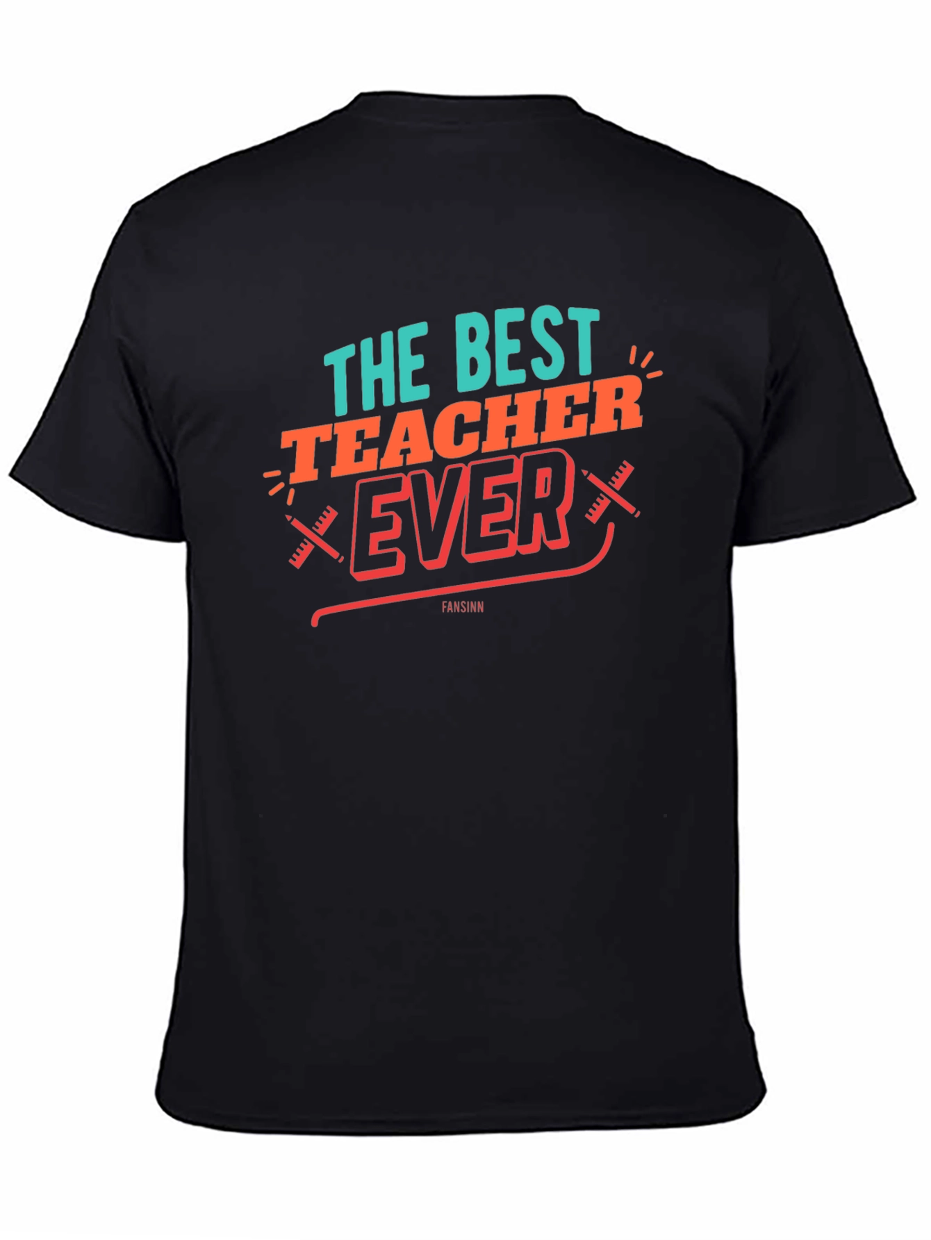 Best Teacher Ever Graphic Tee - Black