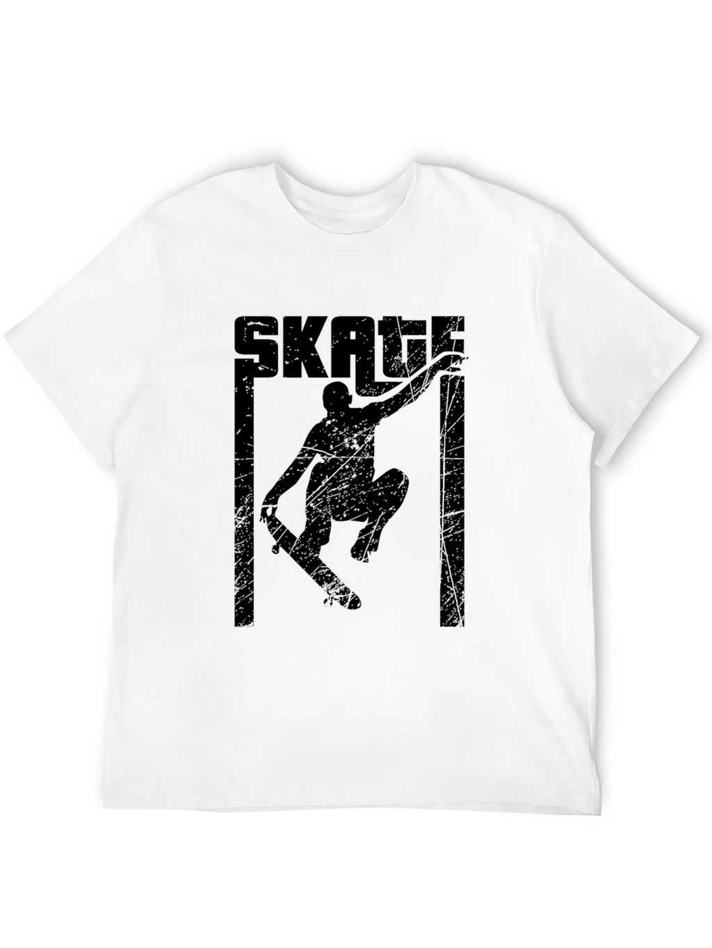 Skate Graphic Tee - Retro Black Skateboard Shirt