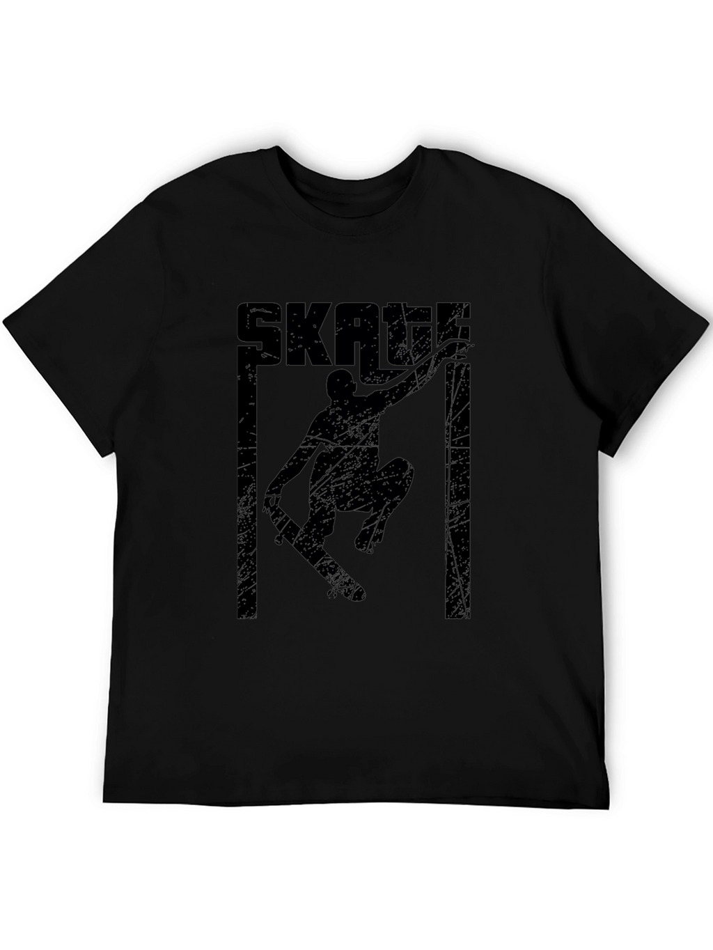 Skate Graphic Tee - Retro Black Skateboard Shirt