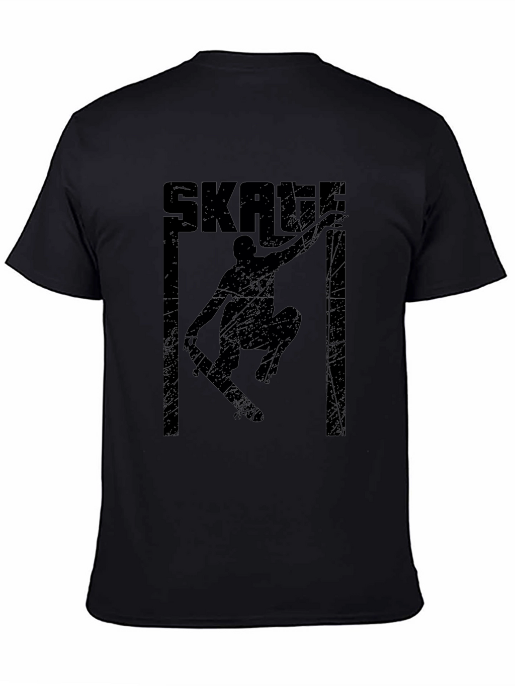 Skate Graphic Tee - Retro Black Skateboard Shirt