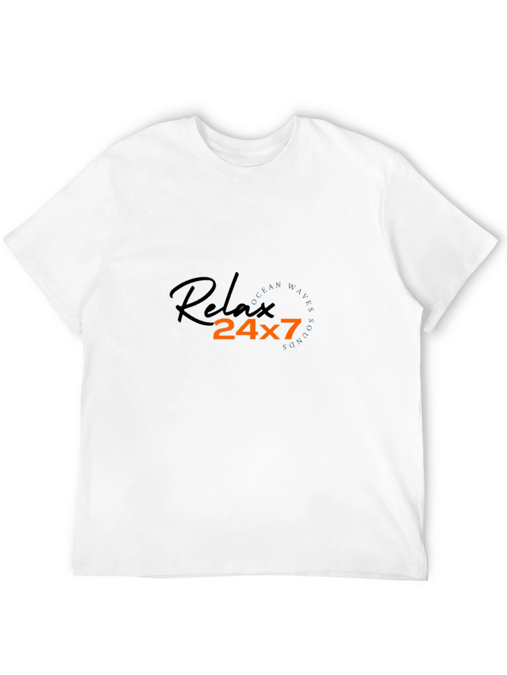 Relax 24x7 Graphic Black T-Shirt