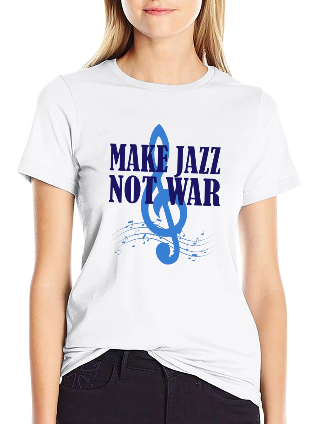 Make Jazz Not War Graphic T-Shirt
