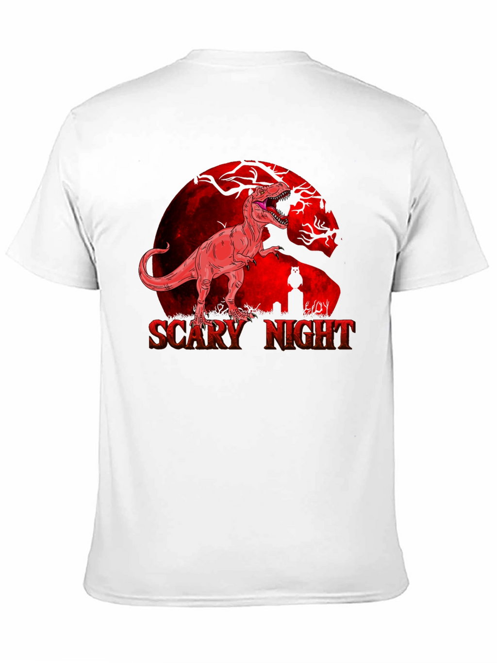 Scary Night T-Rex Graphic Tee - Halloween Ready!