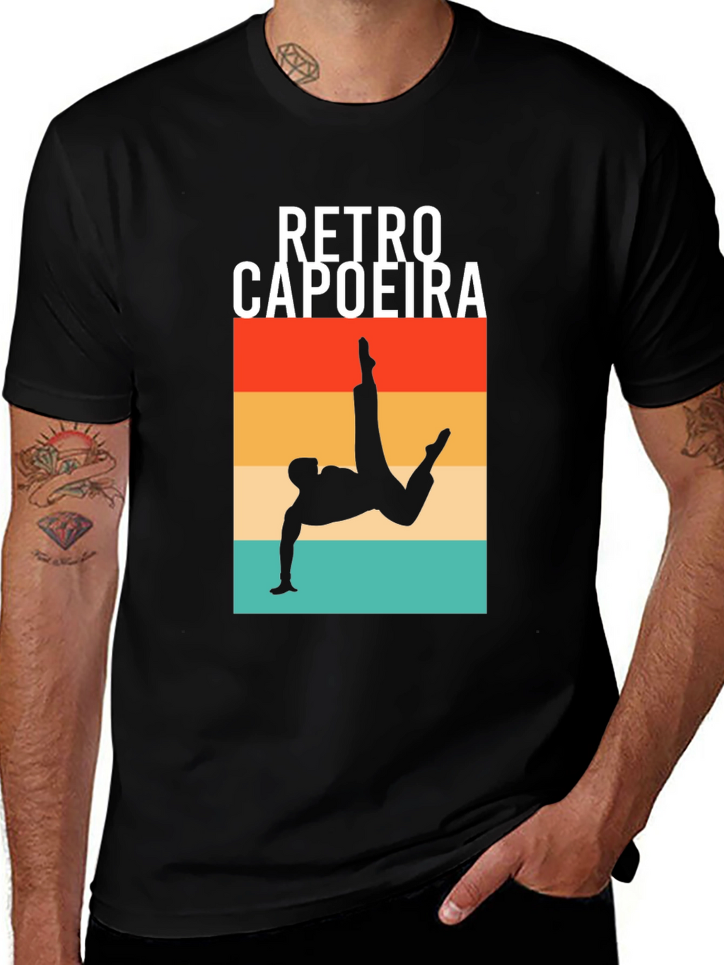 Retro Capoeira Silhouette T-Shirt