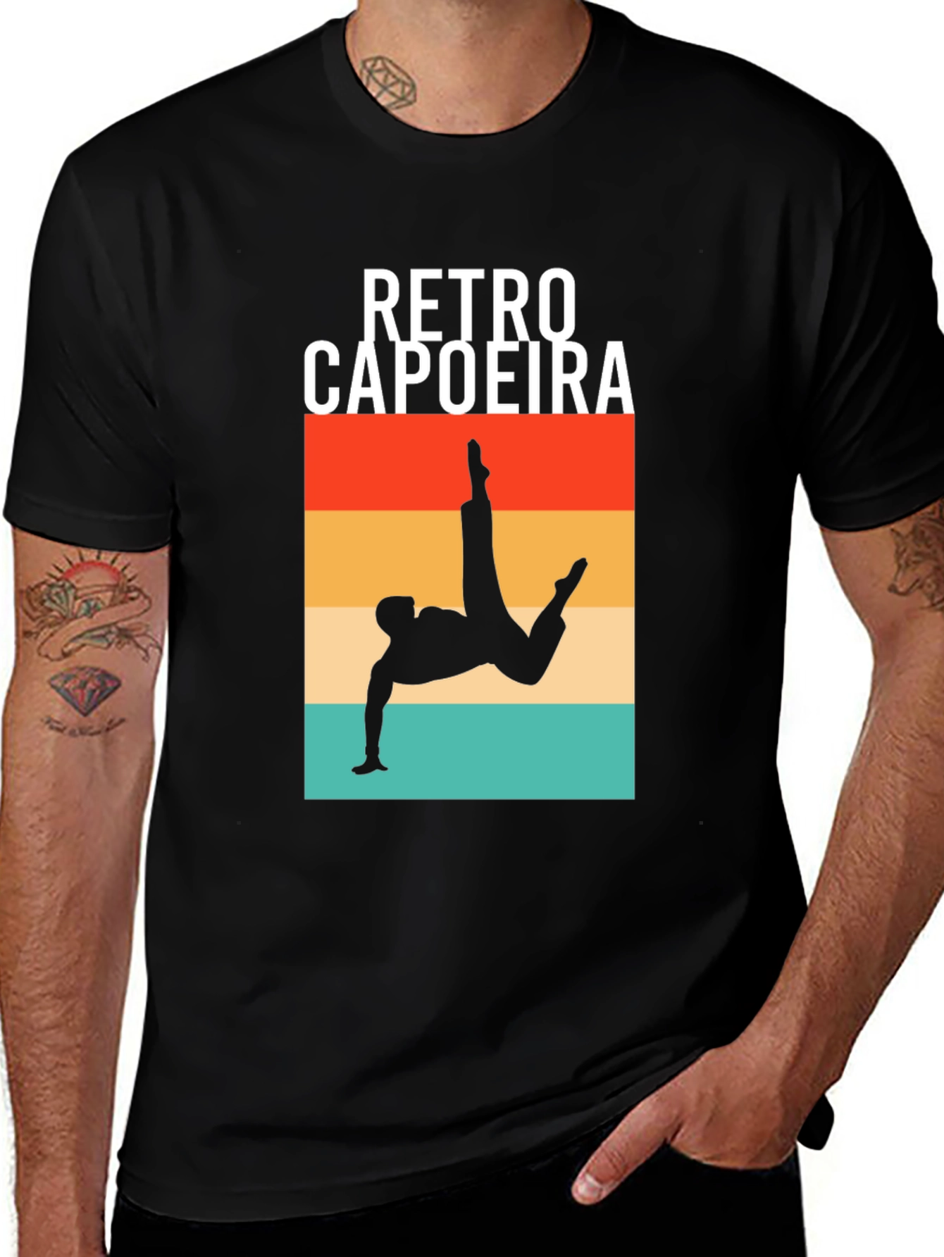 Retro Capoeira Silhouette T-Shirt