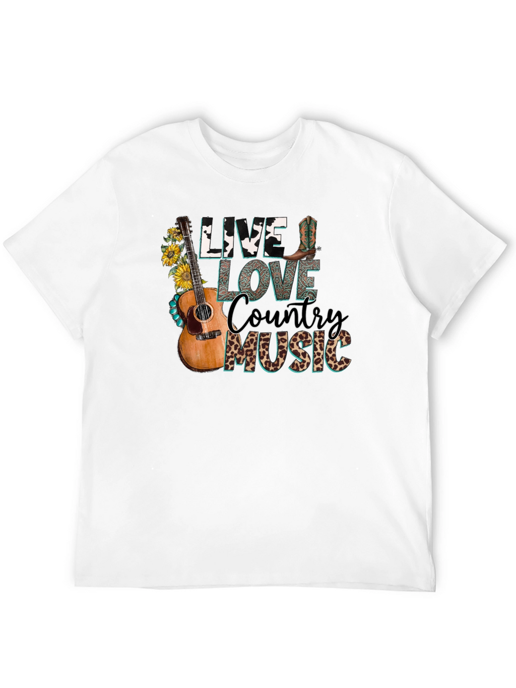 Country Music Graphic Tee - Live Love Music