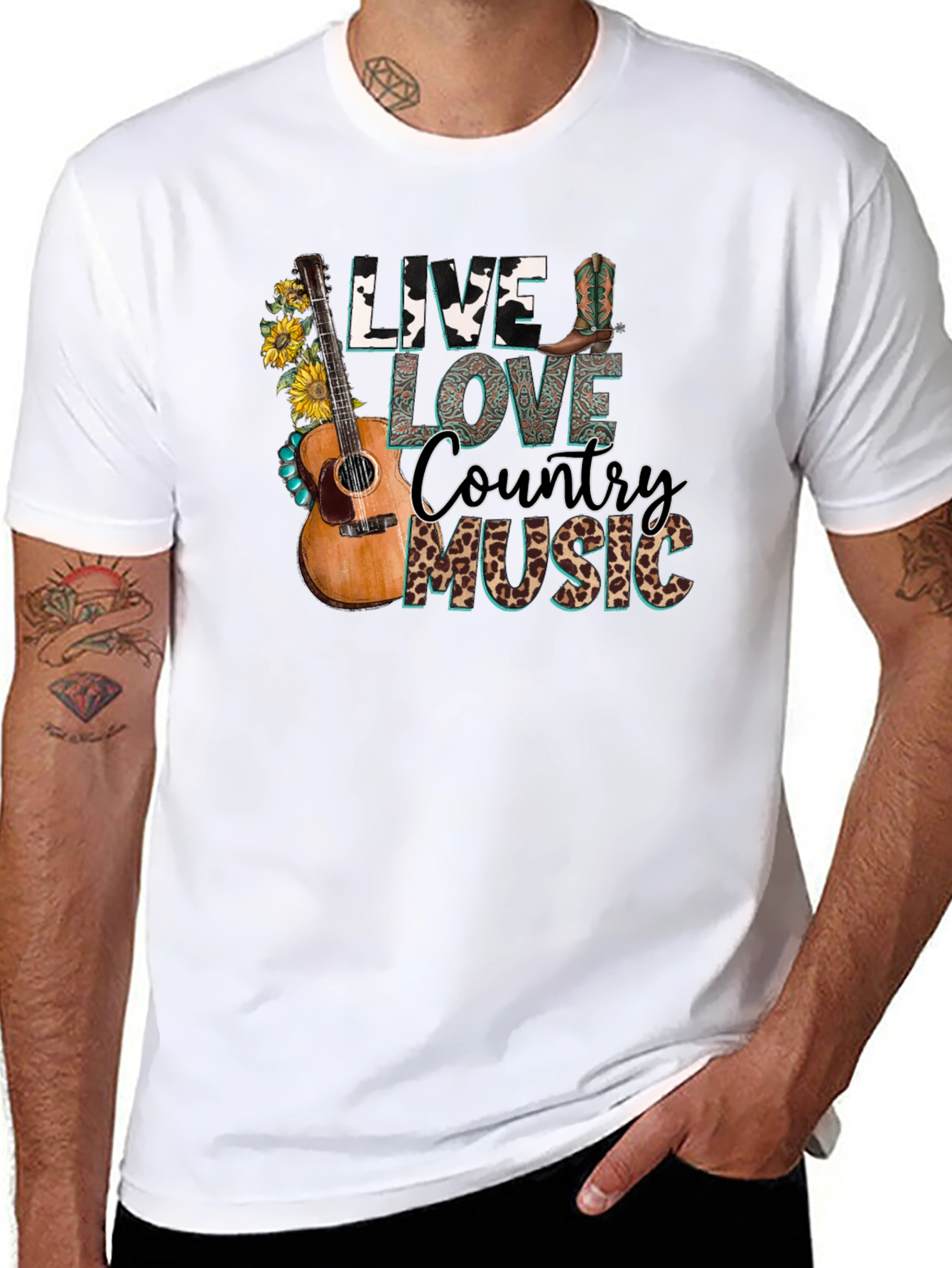 Country Music Graphic Tee - Live Love Music