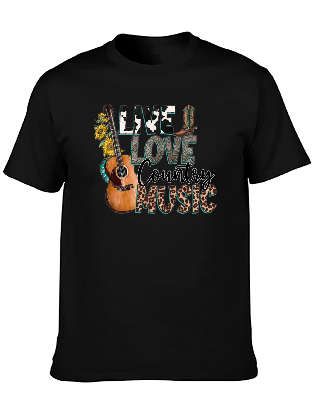 Country Music Graphic Tee - Live Love Music