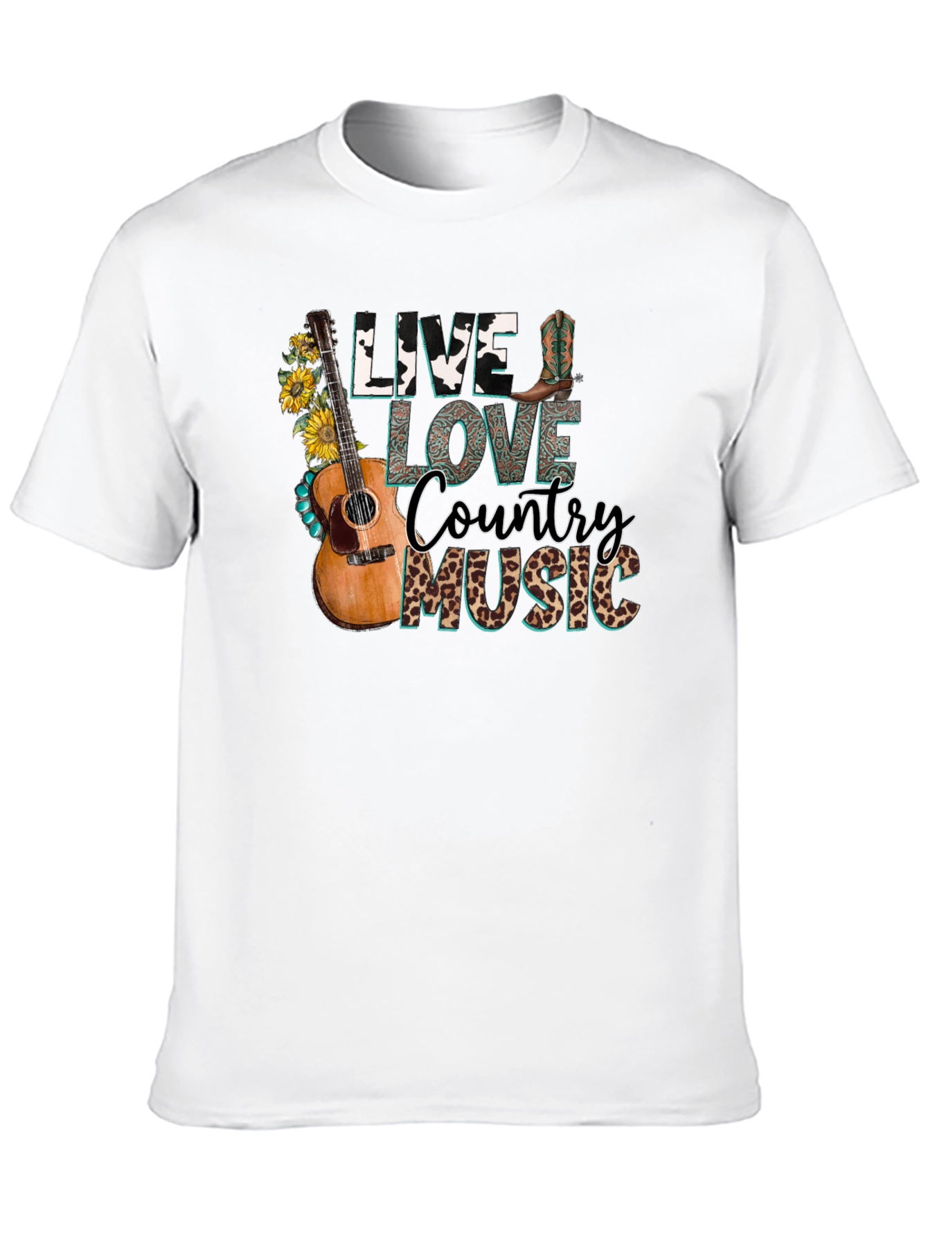 Country Music Graphic Tee - Live Love Music