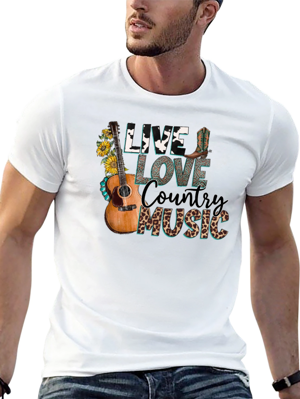 Country Music Graphic Tee - Live Love Music