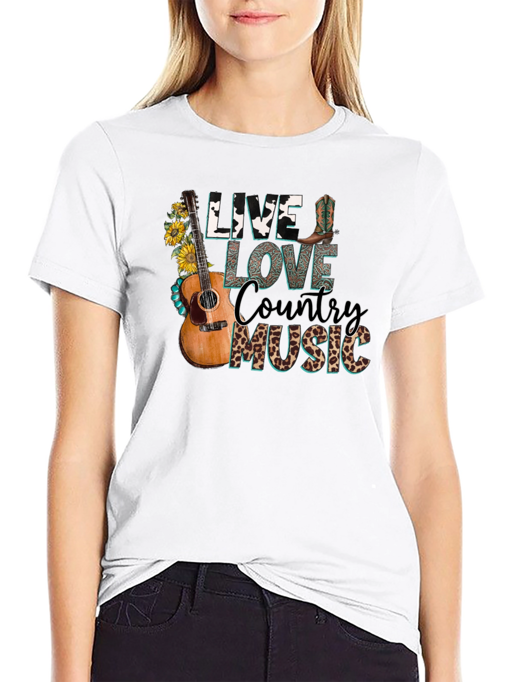 Country Music Graphic Tee - Live Love Music