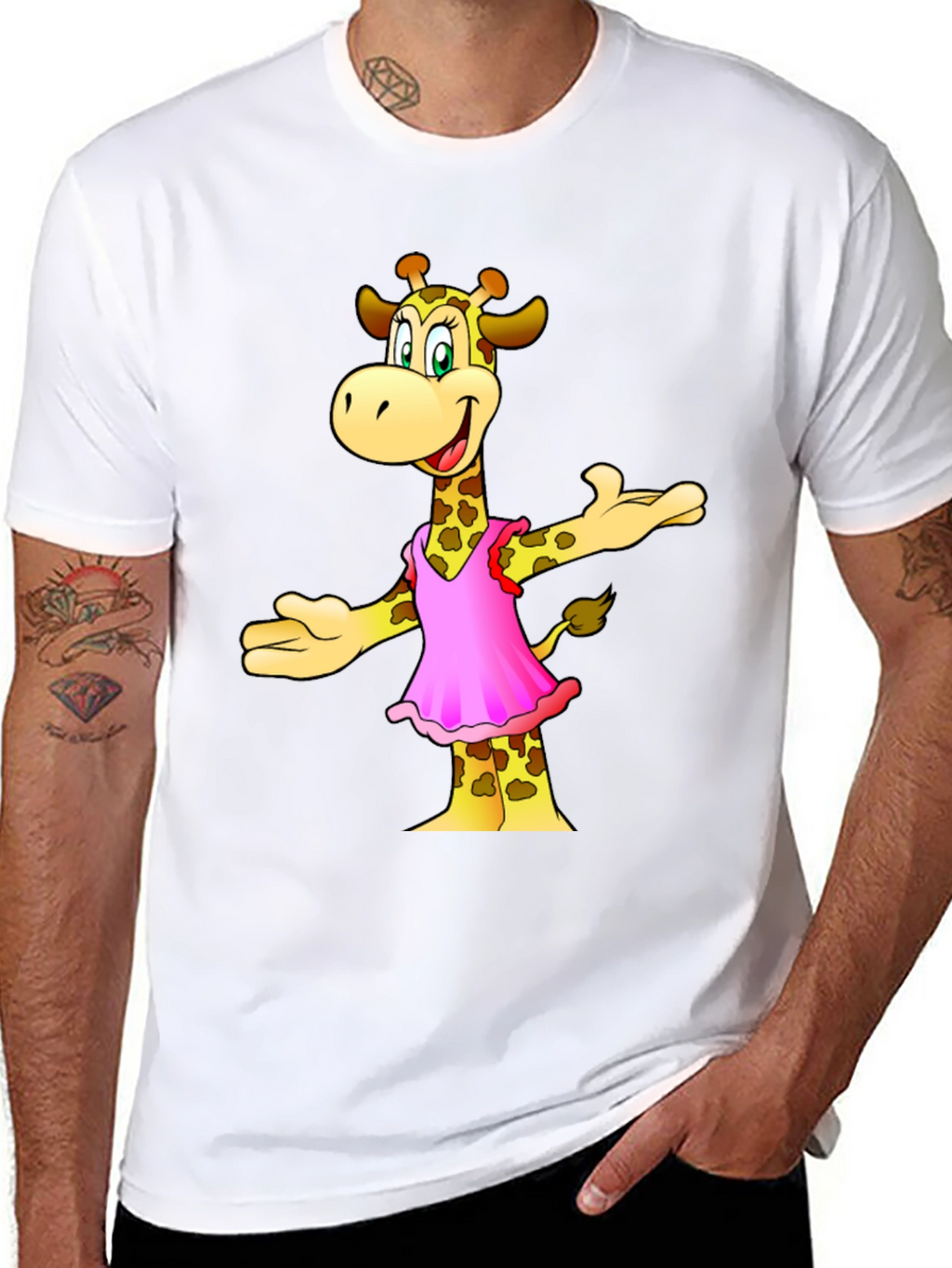 Cartoon Giraffe T-Shirt