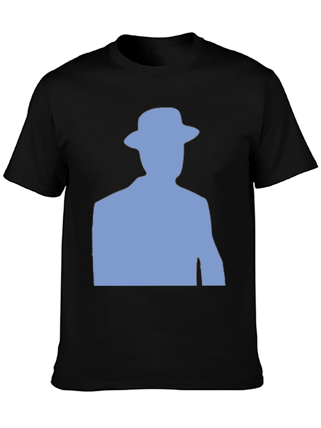 Mystery Man Silhouette Graphic Tee - Black