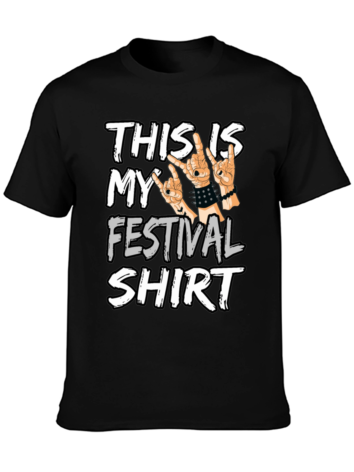 Festival Shirt: This is My Festival Shirt Rock On Hands