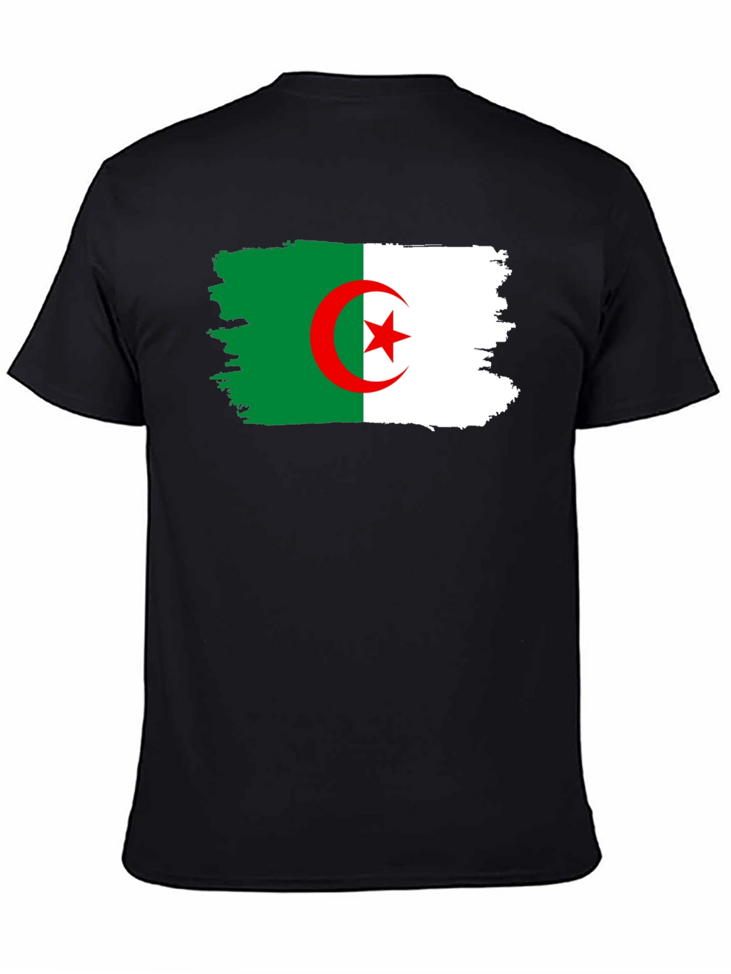Algeria Flag T-Shirt - Black Cotton Tee