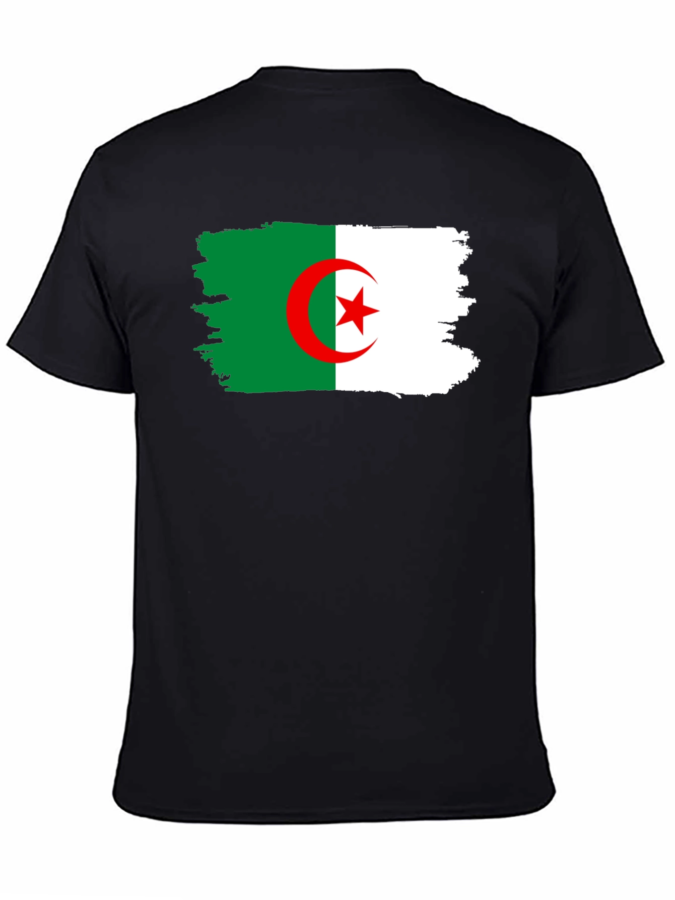 Algeria Flag T-Shirt - Black Cotton Tee