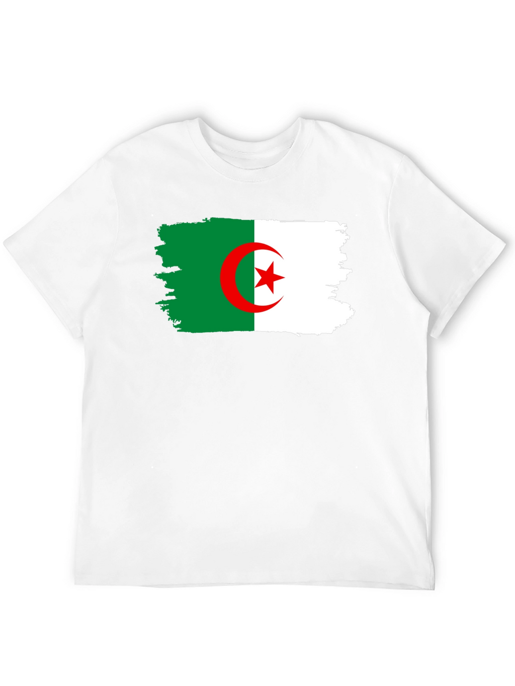 Algeria Flag T-Shirt - Black Cotton Tee