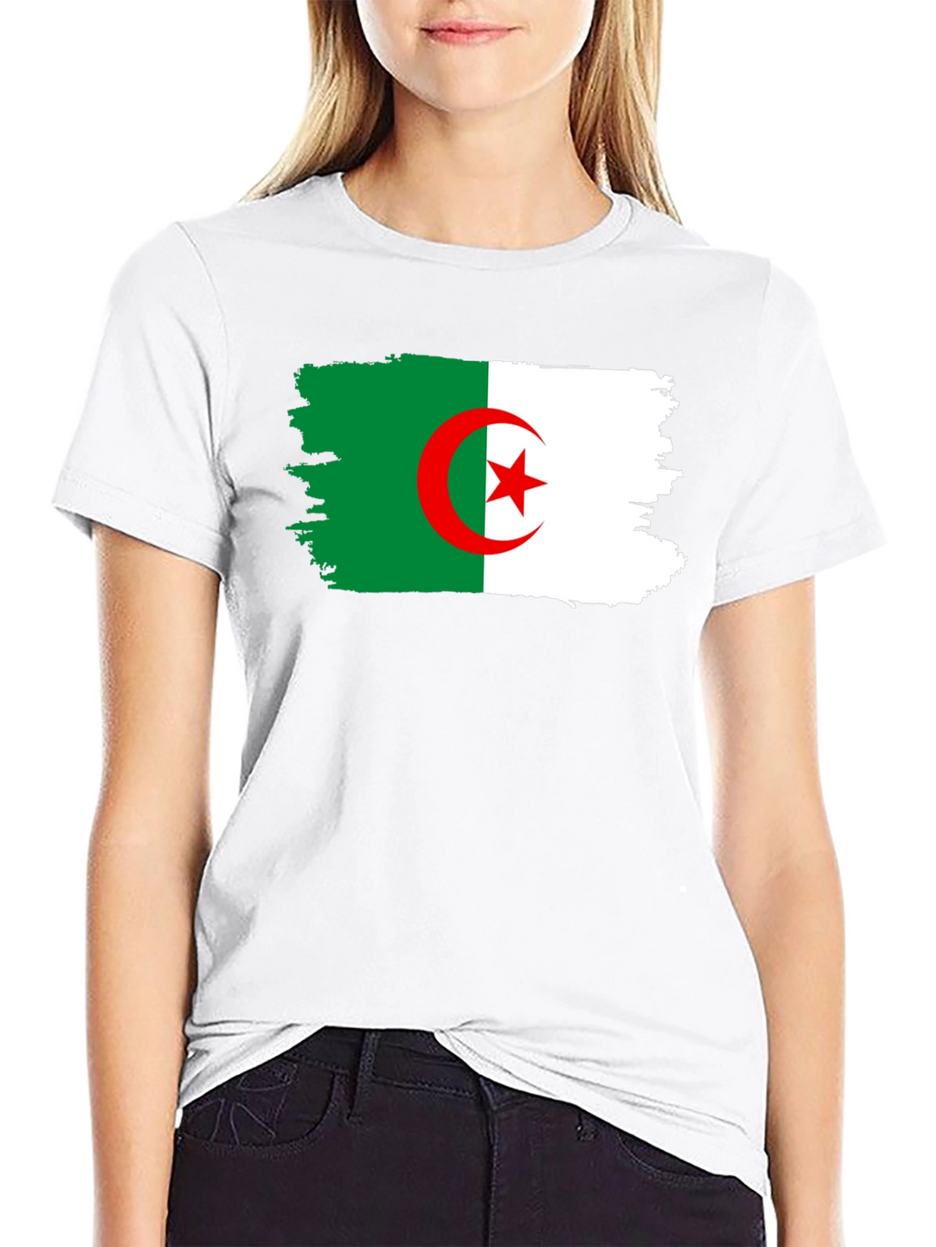 Algeria Flag T-Shirt - Black Cotton Tee