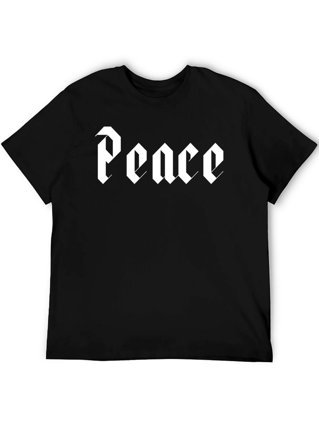 Peace Graphic Tee - Black Crew Neck T-Shirt