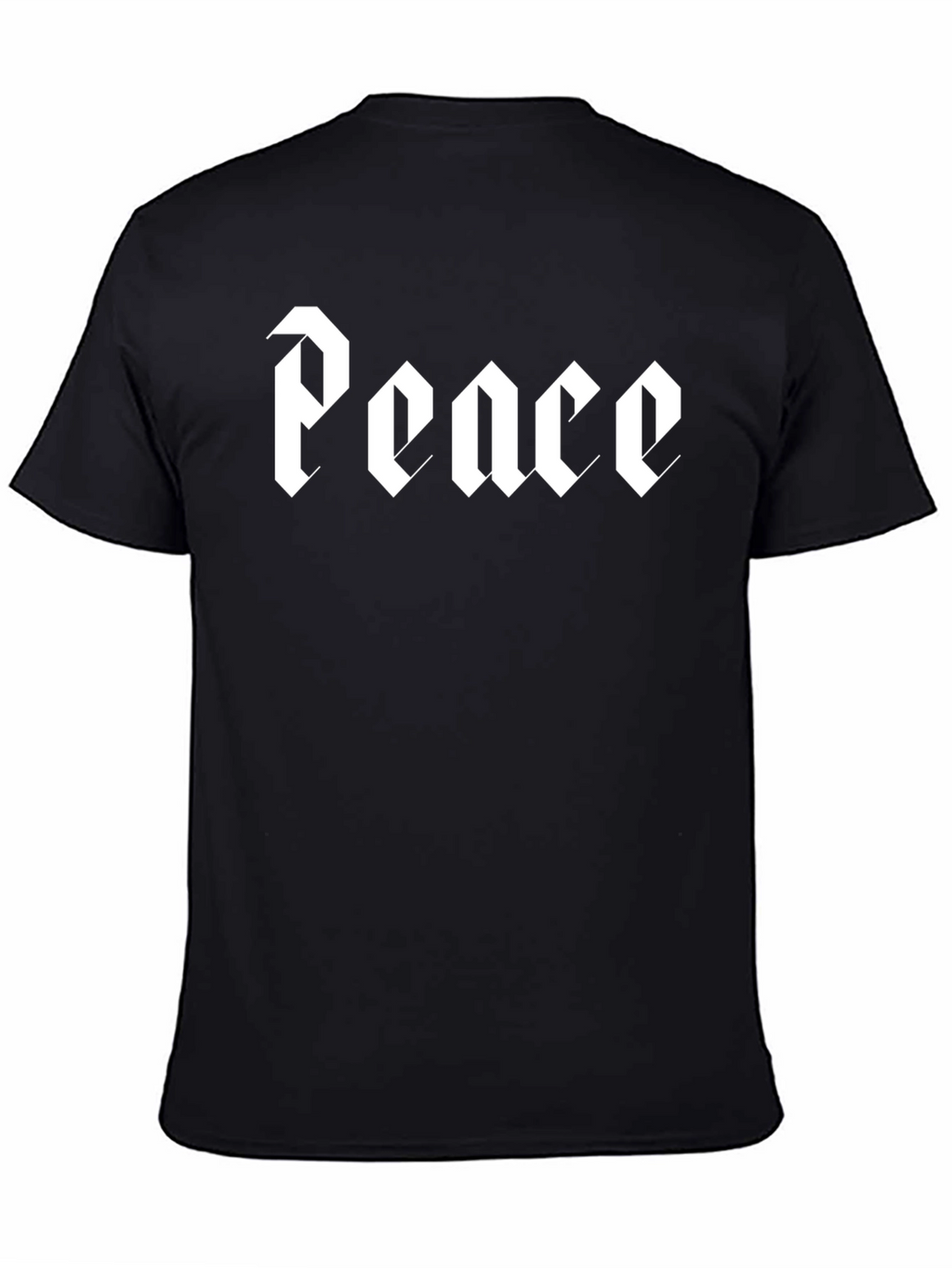 Peace Graphic Tee - Black Crew Neck T-Shirt