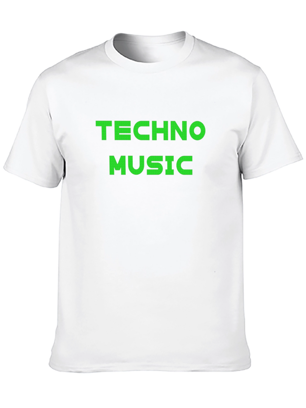 Techno Music Black Cotton Tee