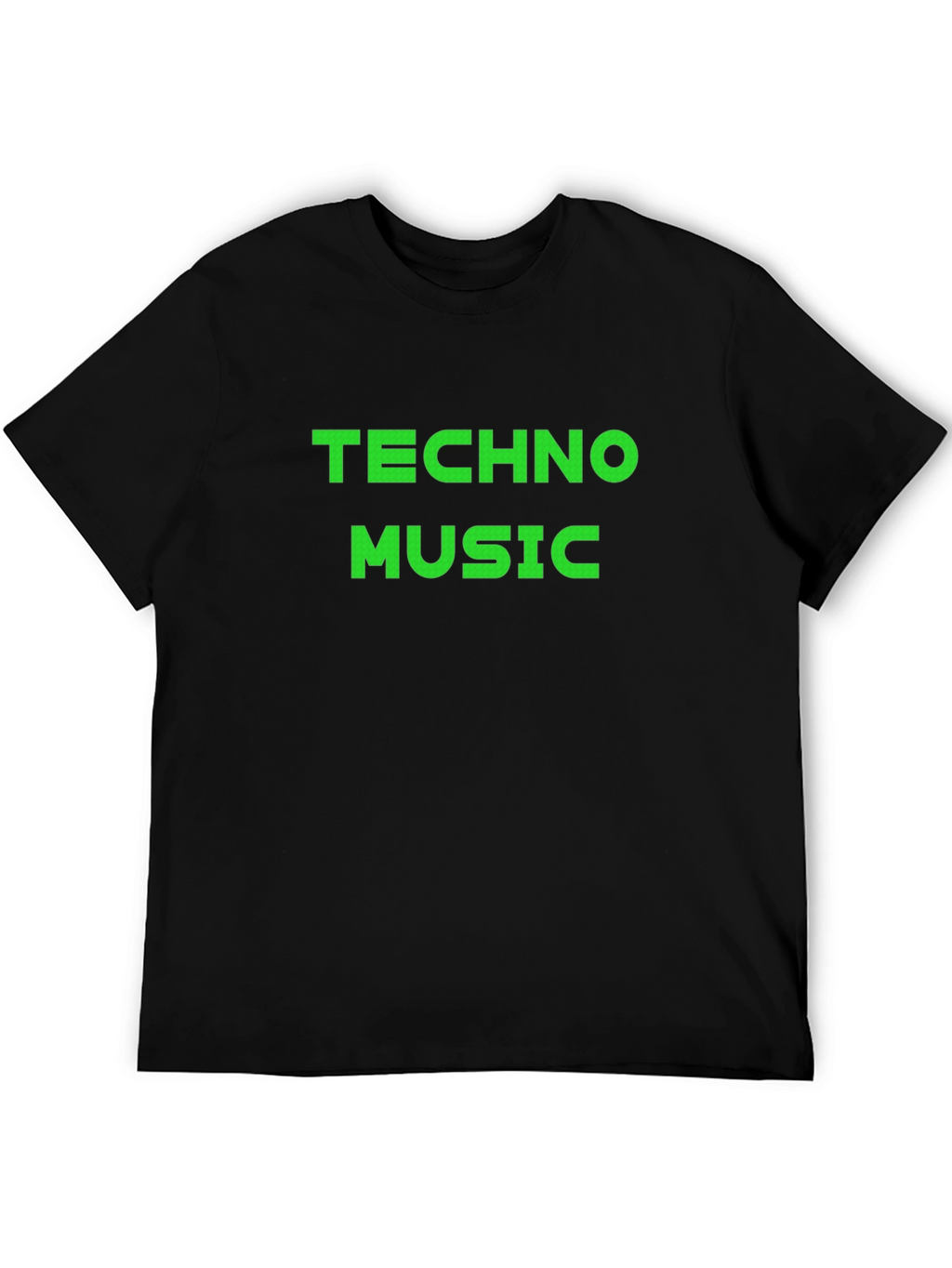 Techno Music Black Cotton Tee