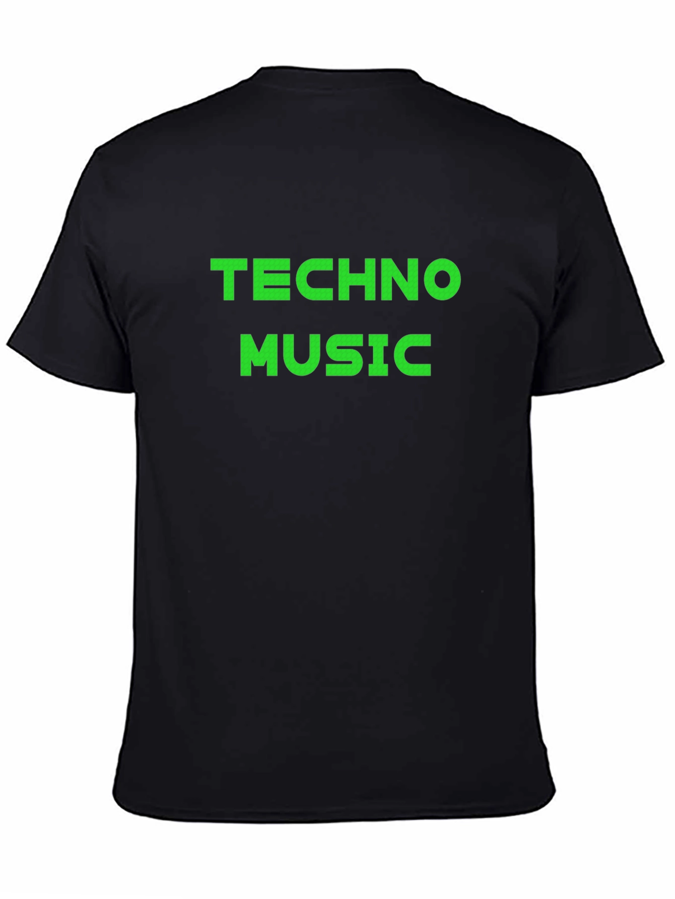 Techno Music Black Cotton Tee