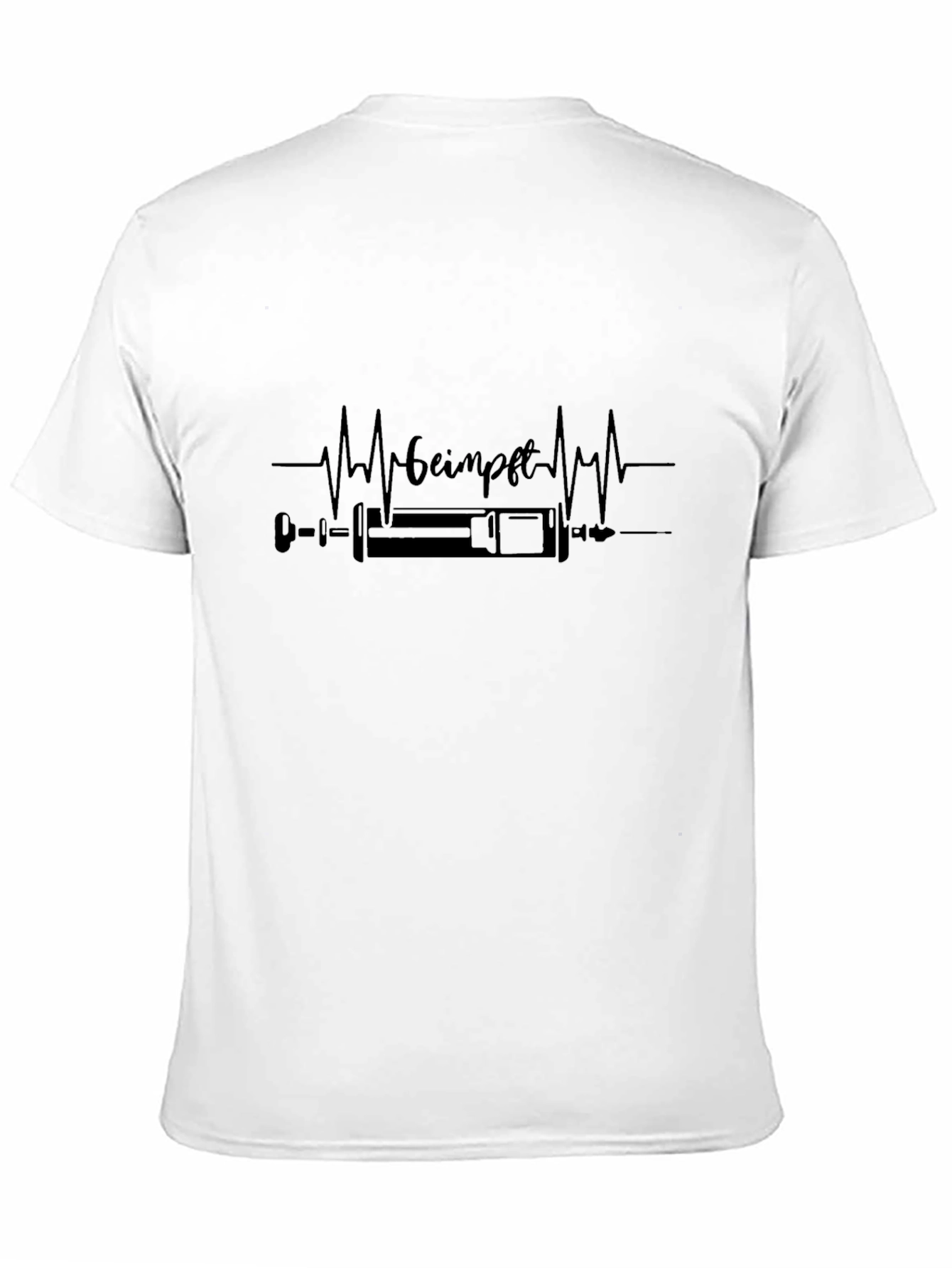 Vaccinated Heartbeat Graphic Tee - Stylish Pro-Vaccine Shirt