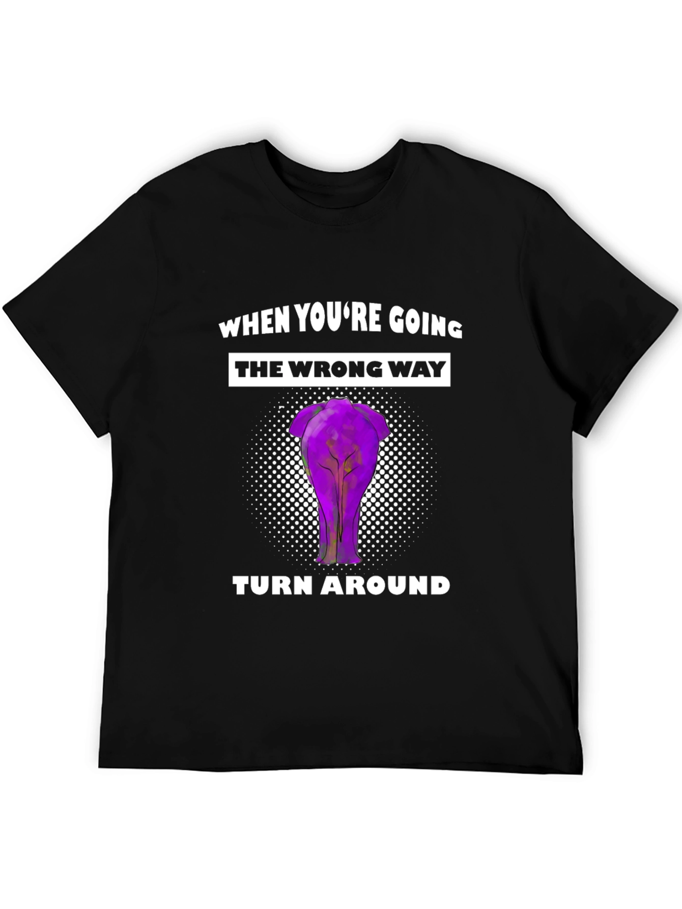 Funny Elephant Backside T-Shirt - Turn Around