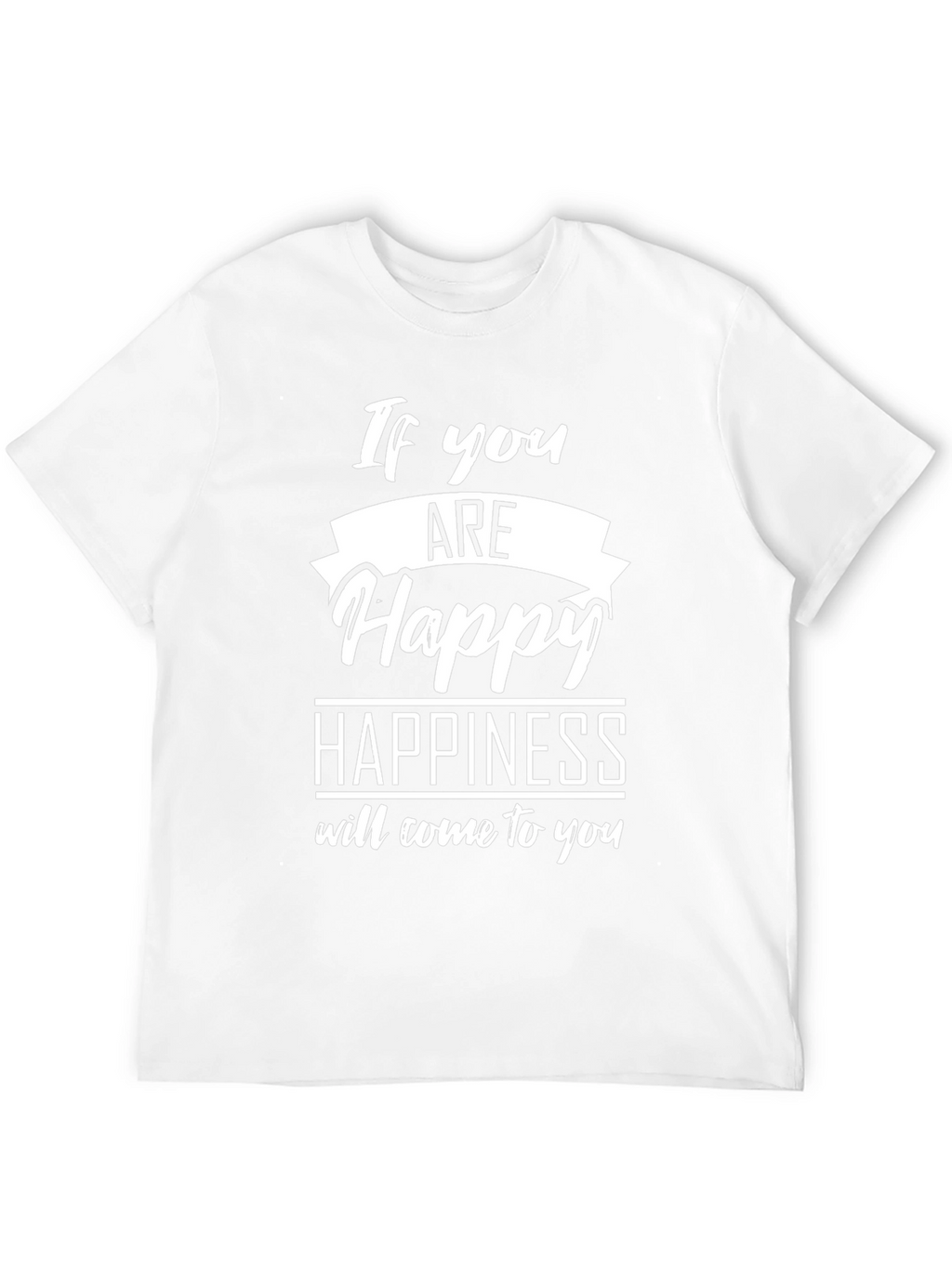 Happy Graphic Black T-Shirt - Inspirational Tee