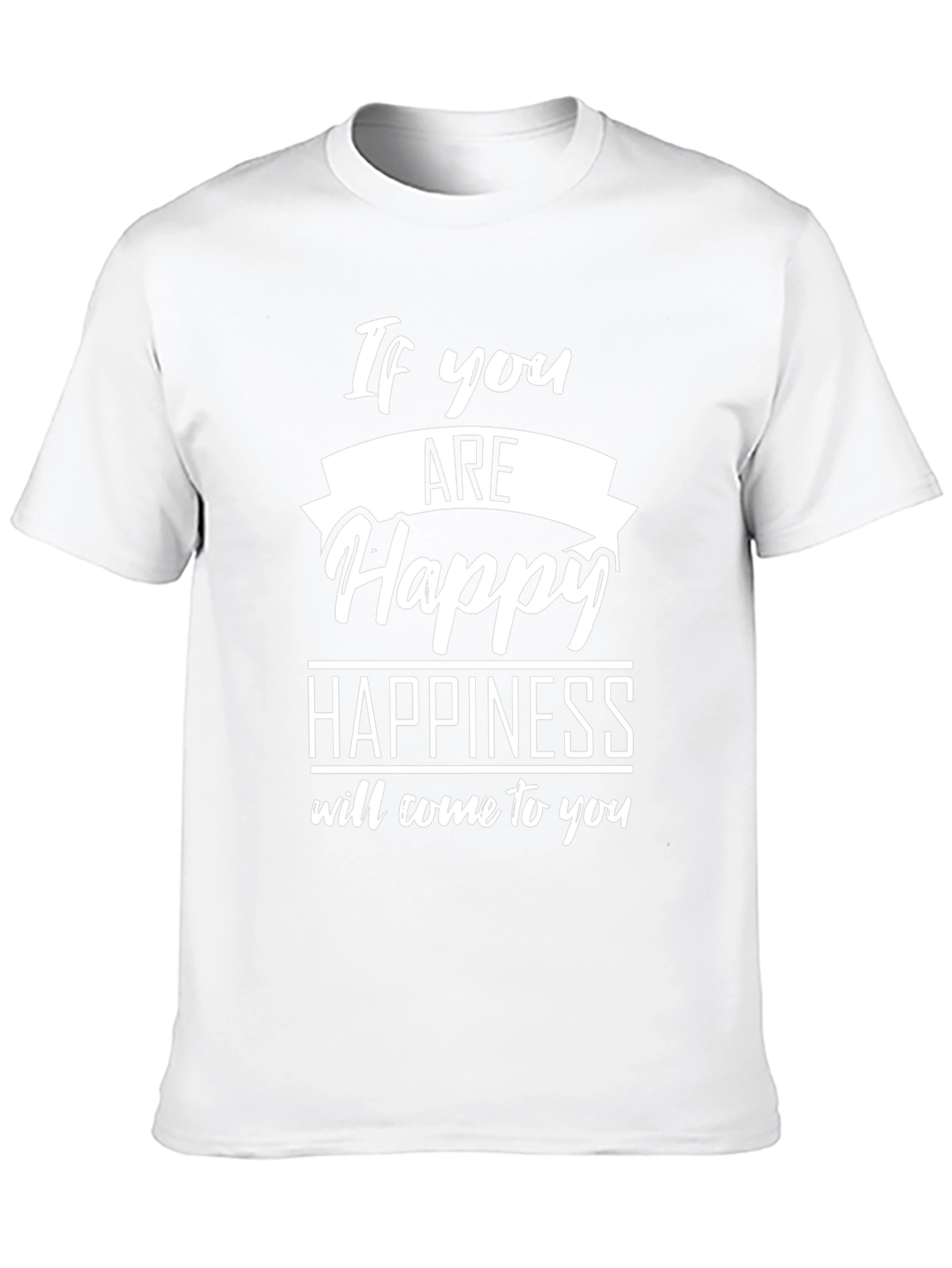 Happy Graphic Black T-Shirt - Inspirational Tee