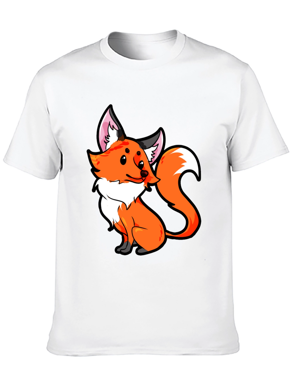 Fox Graphic Tee - Cute Cartoon Animal T-Shirt