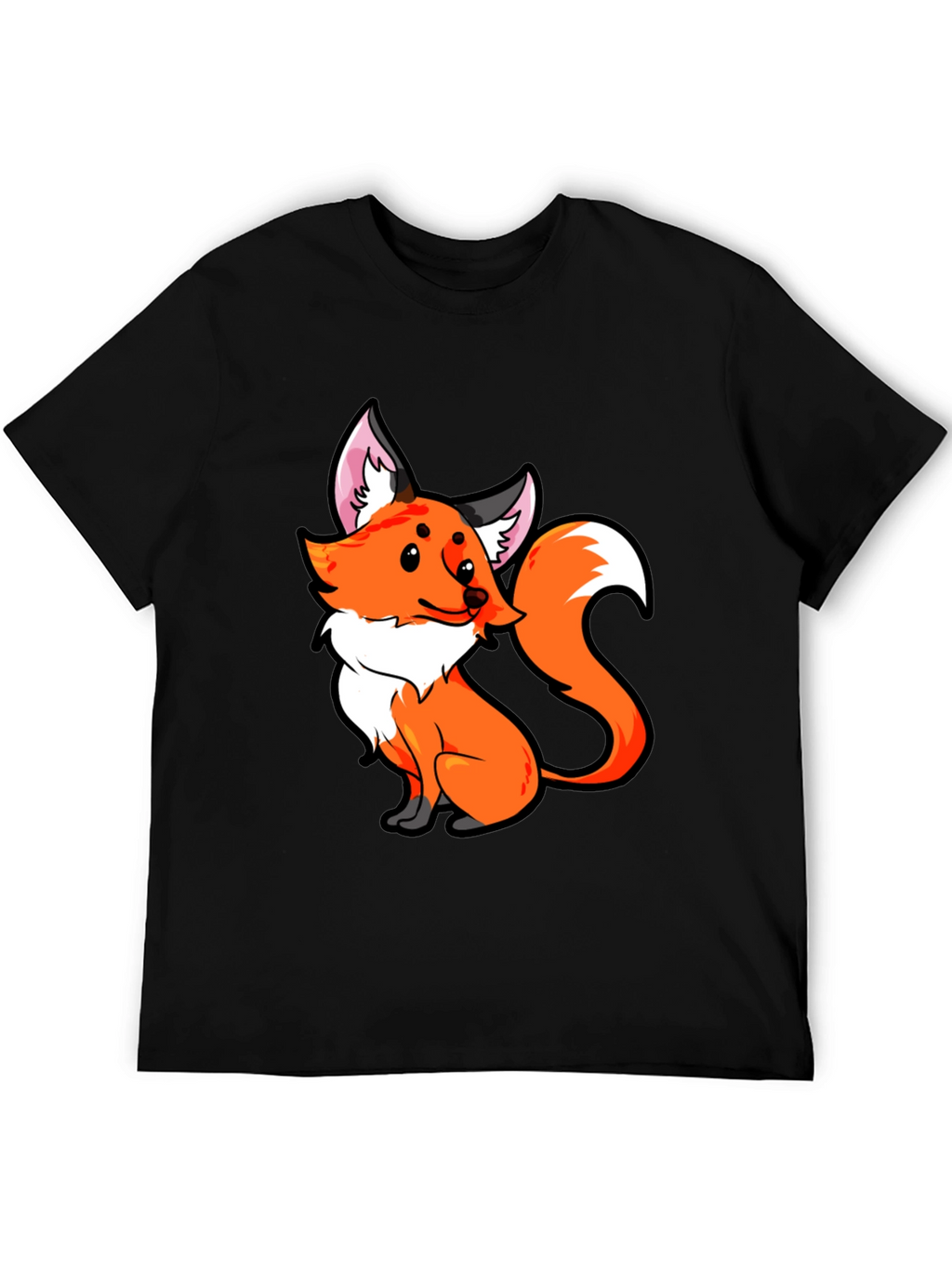 Fox Graphic Tee - Cute Cartoon Animal T-Shirt