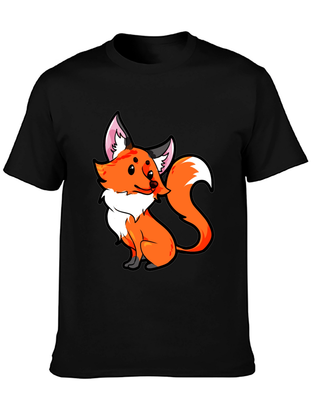 Fox Graphic Tee - Cute Cartoon Animal T-Shirt