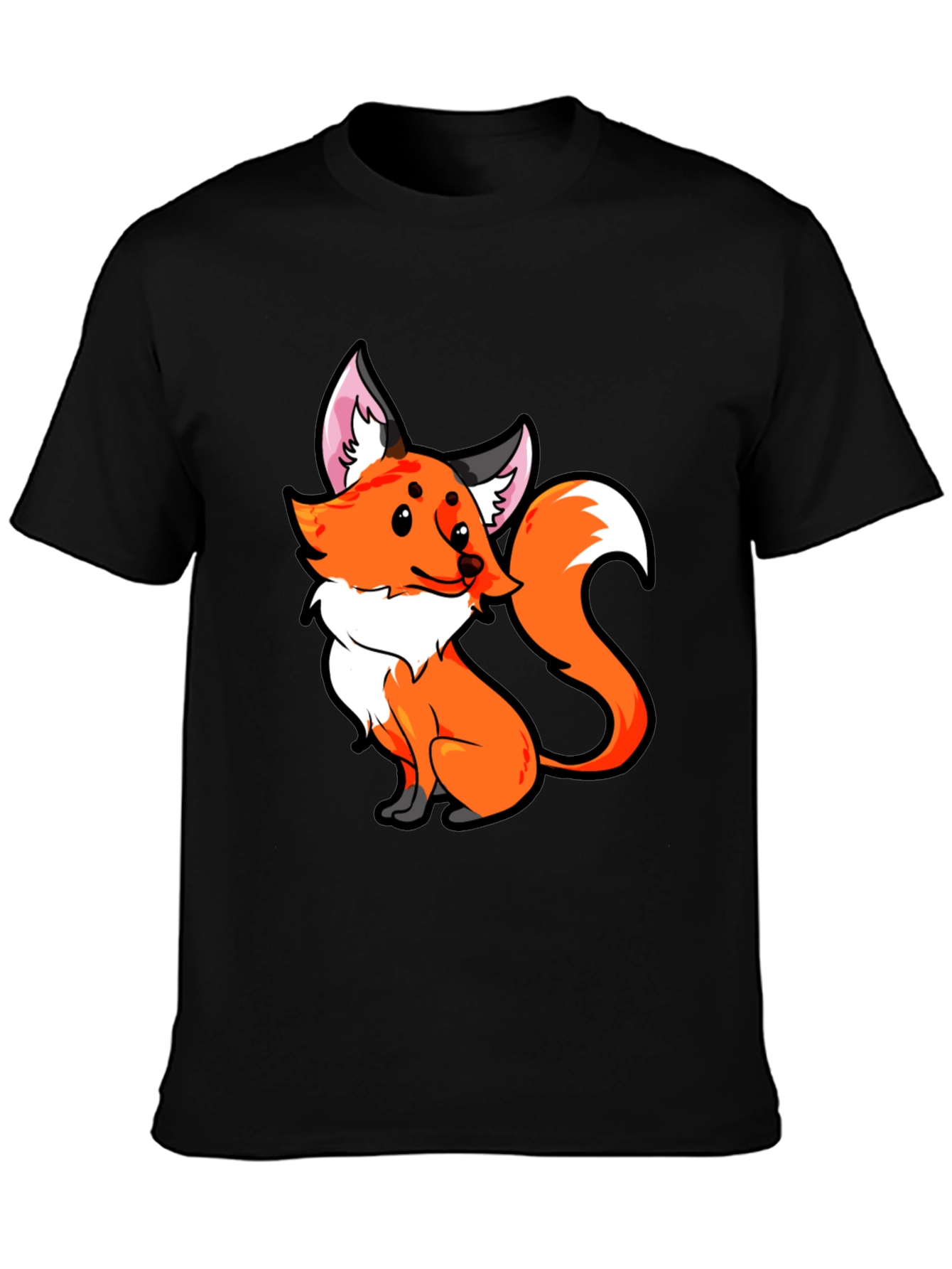 Fox Graphic Tee - Cute Cartoon Animal T-Shirt