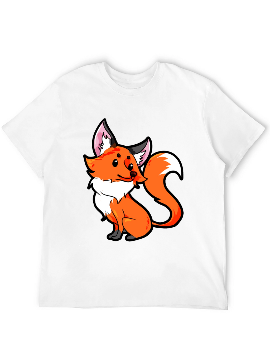 Fox Graphic Tee - Cute Cartoon Animal T-Shirt