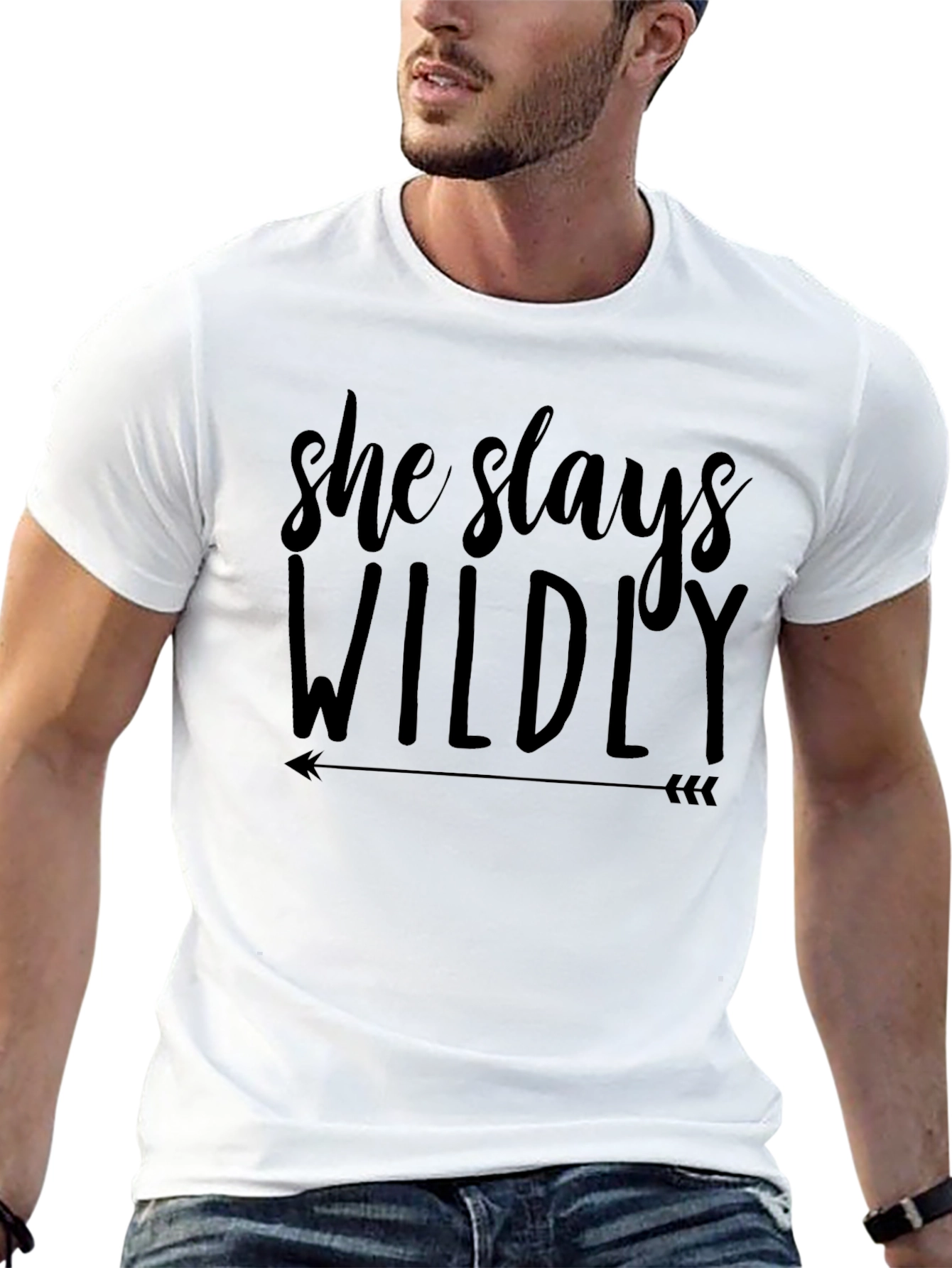 She Slays Wildly Black Graphic Tee