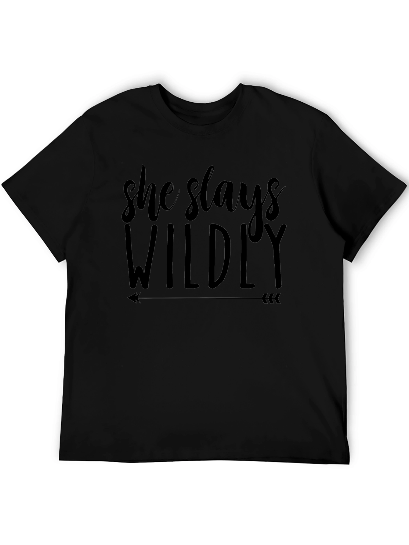 She Slays Wildly Black Graphic Tee