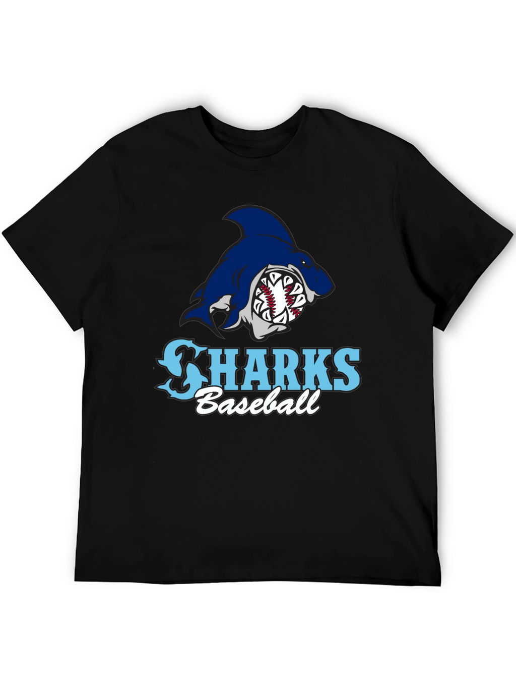 Sharks Baseball Black T-Shirt