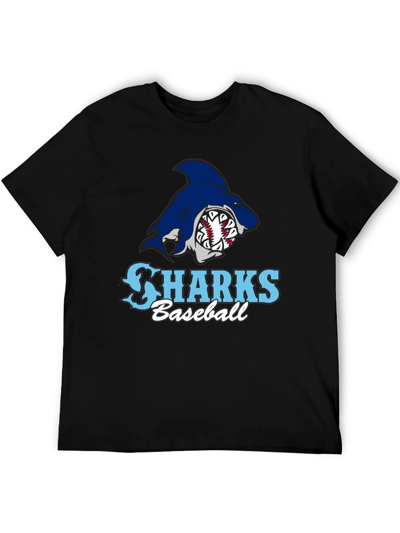 Sharks Baseball Black T-Shirt