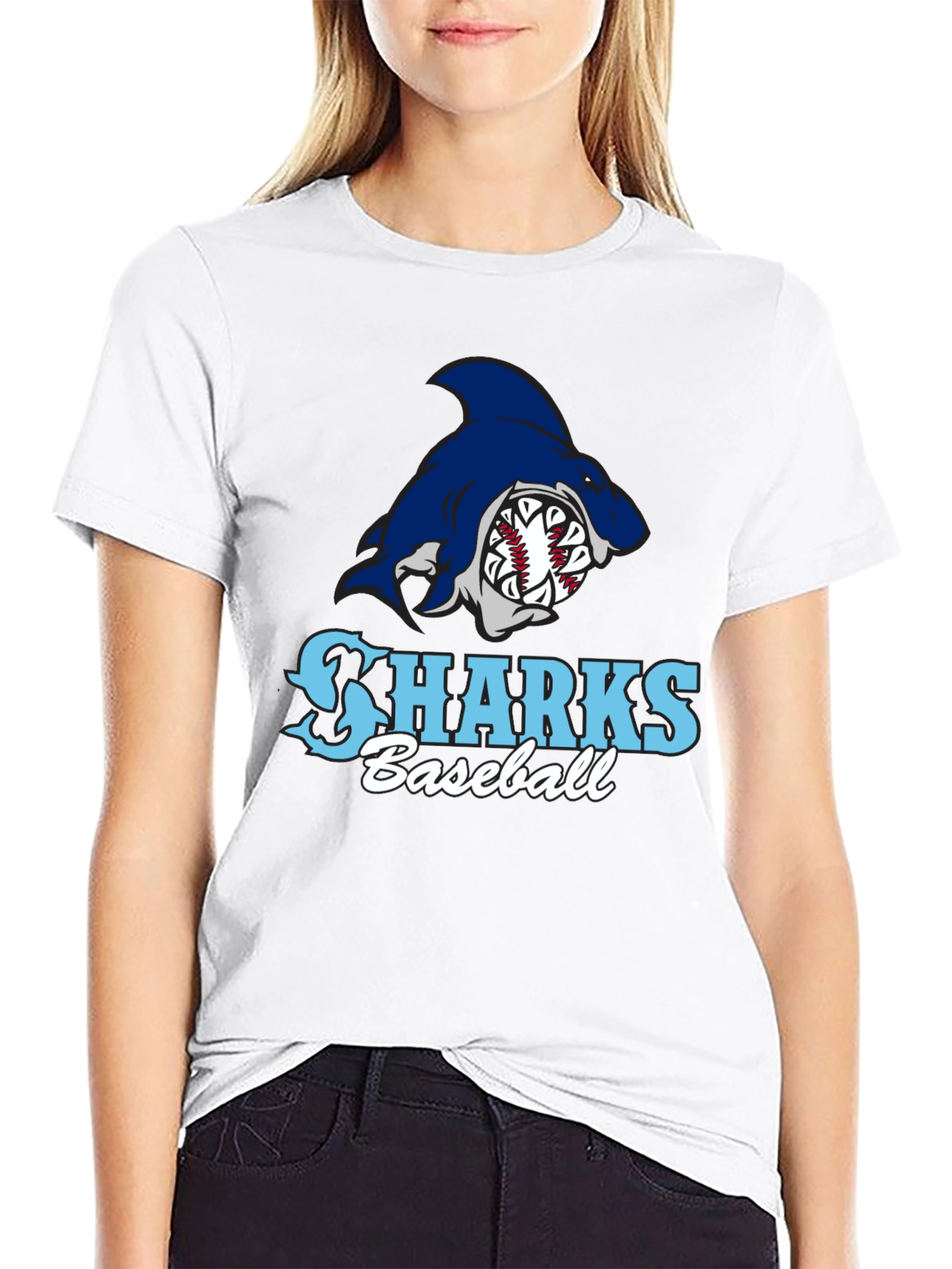 Sharks Baseball Black T-Shirt