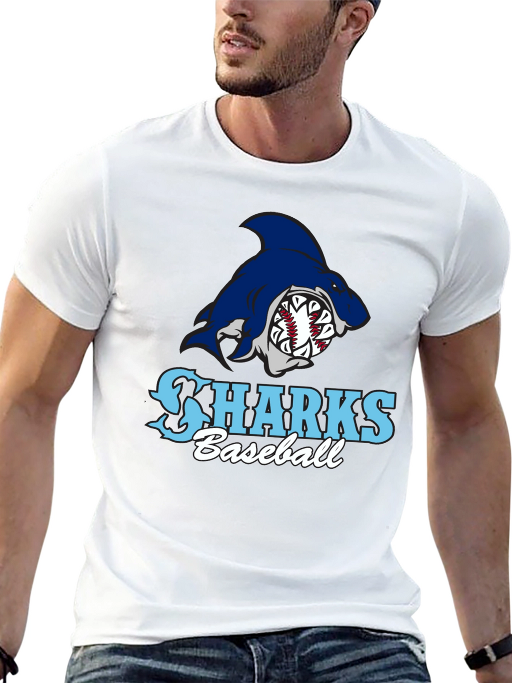 Sharks Baseball Black T-Shirt