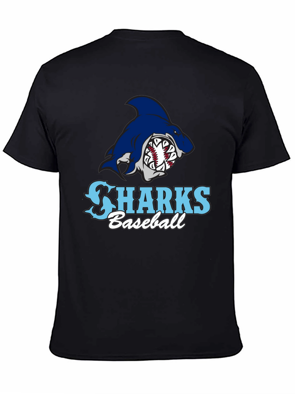 Sharks Baseball Black T-Shirt