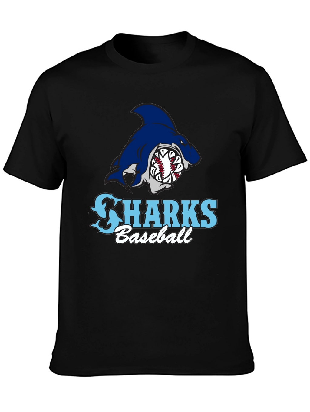 Sharks Baseball Black T-Shirt