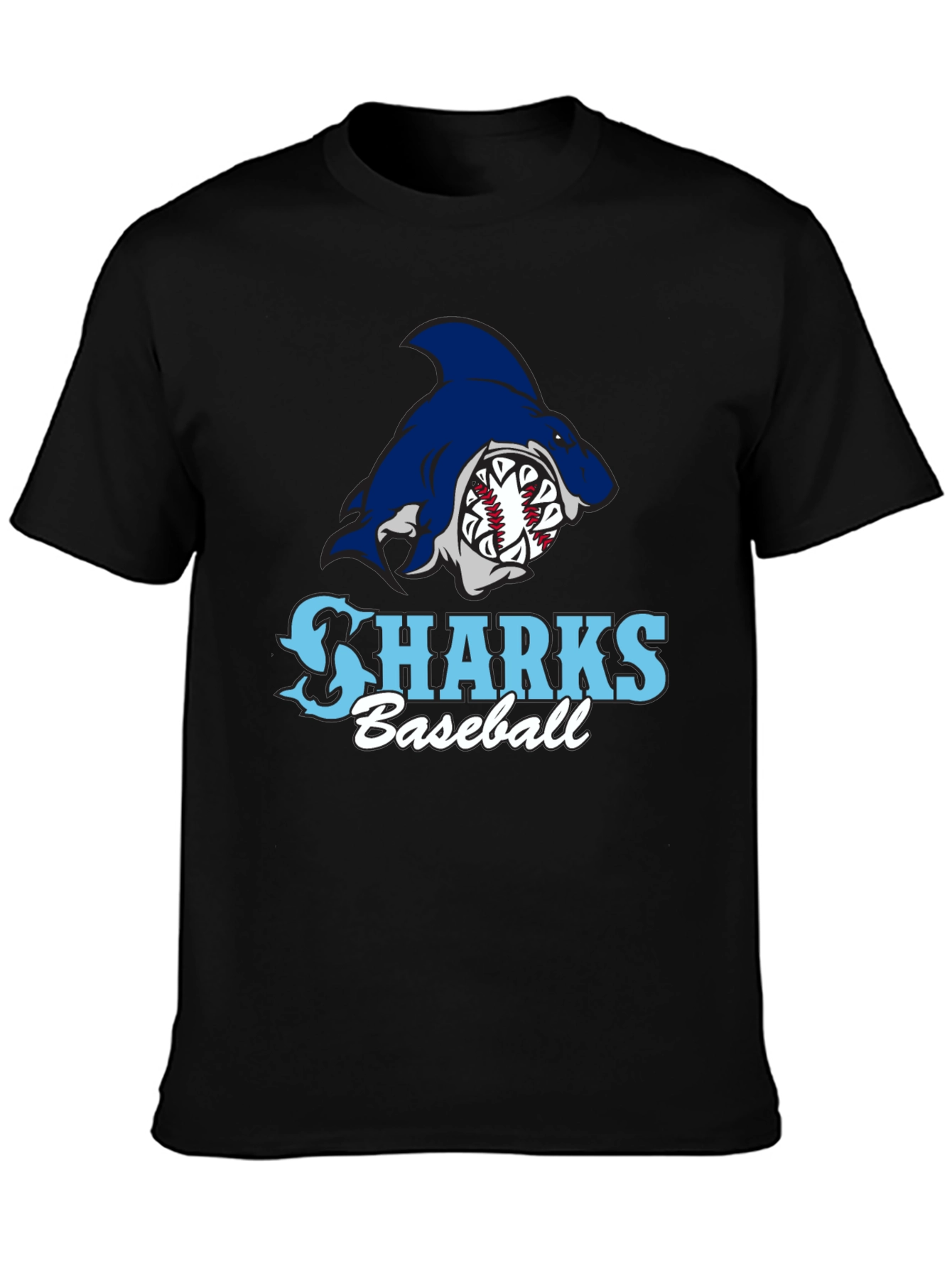 Sharks Baseball Black T-Shirt