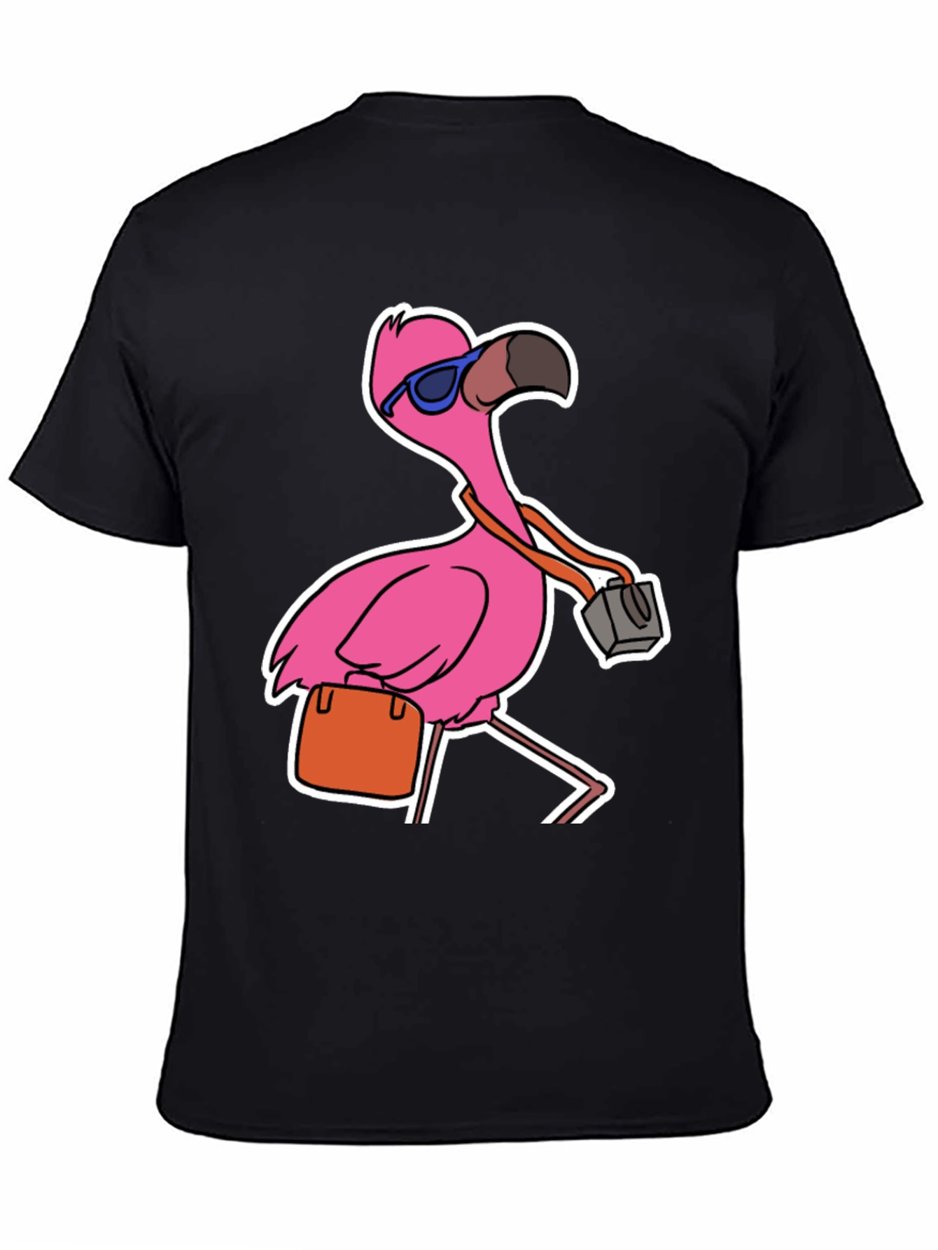 Flamingo Tourist Graphic Tee - Quirky Vacation Vibes